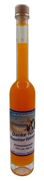 Flasche Platina 100 "Haustier f&uuml;ttern"