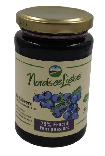 Bio-Fruchtaufstrich Heidelbeer, fein pass. 75%