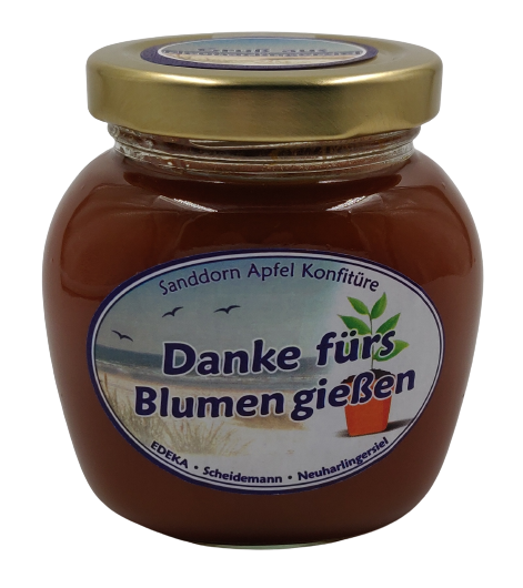 Sanddorn-Konfit&uuml;re Blumen gie&szlig;en 225g