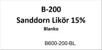 Flasche Bounty 200ml Sanddornlik&ouml;r 17% Blanko