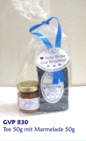 Geschenkverp. Tee 50g und Marmelade