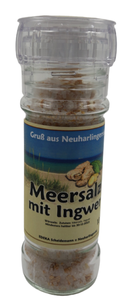 Gew&uuml;rzm&uuml;hle Meersalz mit Ingwer 100g