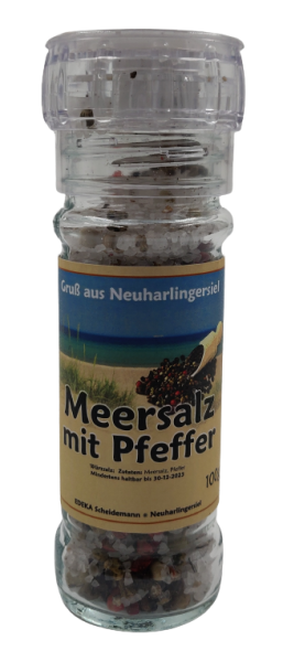 Gew&uuml;rzm&uuml;hle Meersalz mit Pfeffer 100g