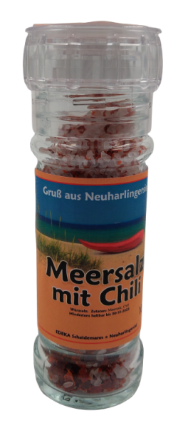 Gew&uuml;rzm&uuml;hle Meersalz mit Chili 100g