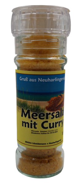 Gew&uuml;rzm&uuml;hle Meersalz mit Curry 100g