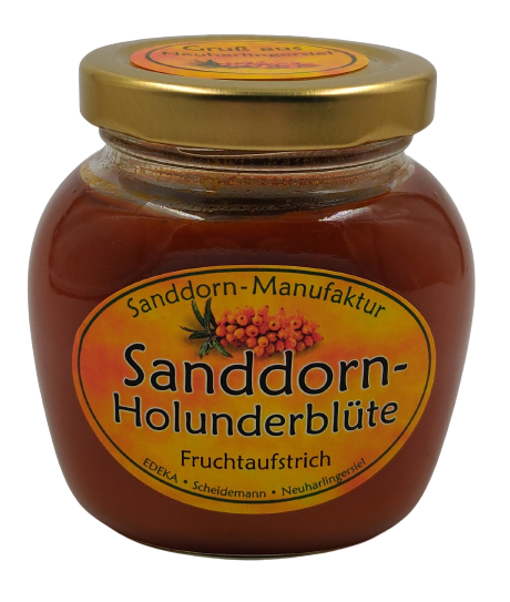 Sanddorn Holunderbl&uuml;te Fruchtaufstrich 225g