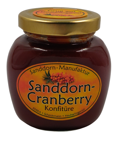 Sanddorn Cranberry Konfit&uuml;re 225g