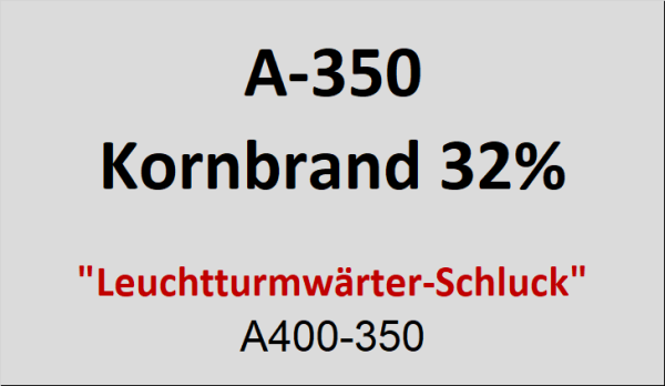 Flasche Apotheker 350ml Kornbrand 32% vol.