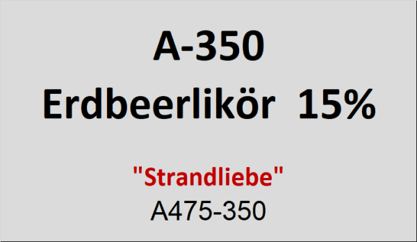 Flasche Apotheker 350ml Erdbeerlik&ouml;r 15% vol.