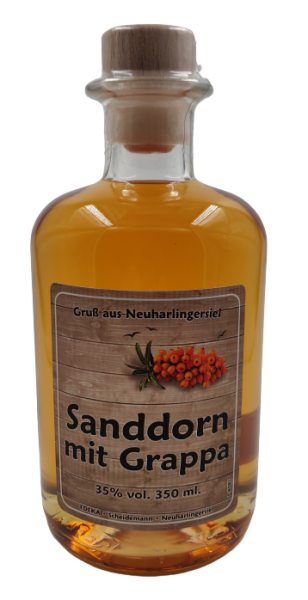 Flasche Apotheker 350ml Sanddorn Grappa