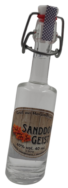 Flasche Bounty 40ml Sanddorn-Spirit. 40%