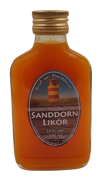 Flasche Flachmann 100ml Sanddornlik&ouml;r 17%