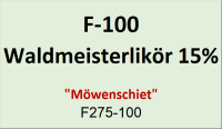 Flasche Flachmann 100ml Waldmeisterlikör 15%