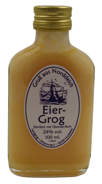 Flasche Flachmann 100ml Eiergrog 24%