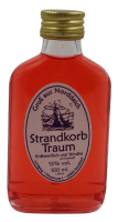 Flasche Flachmann 100ml Erdbeerlik&ouml;r 15%