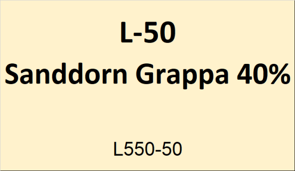 Flasche Leuchtt. 50ml Sanddorn-Grappa