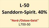 Flasche Leuchtt. 50ml Sanddorn-Spirit.