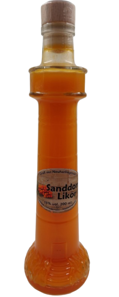 Flasche Leuchtt. 200ml Sanddornlik&ouml;r 17%