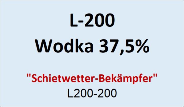 Flasche Leuchtt. 200ml Wodka 37%