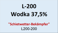 Flasche Leuchtt. 200ml Wodka 37%