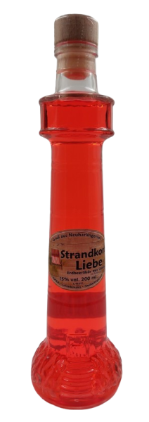 Flasche Leuchtt. 200ml Erdbeerlik&ouml;r 15%