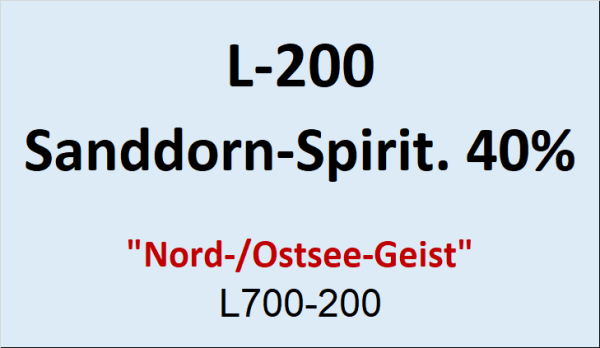 Flasche Leuchtt. 200ml Sanddorn-Spirit.