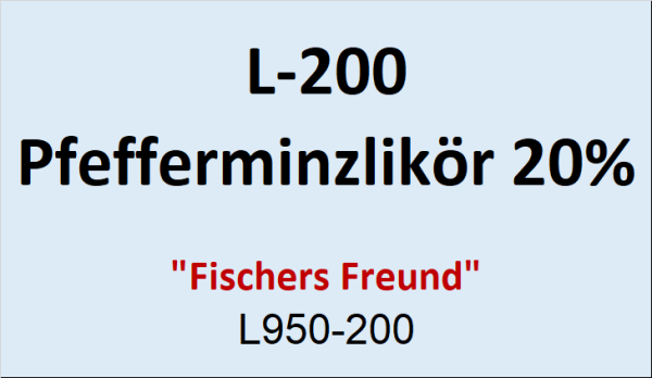 Flasche Leuchtt. 200ml Pfefferminz
