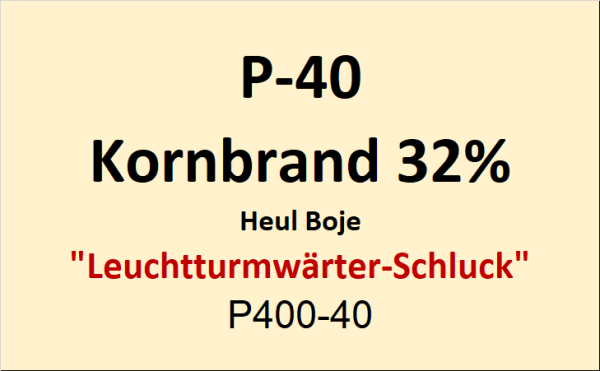 Flasche Platina 40ml Korn