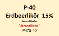 Flasche Platina 40ml Erdbeerlik&ouml;r 15%