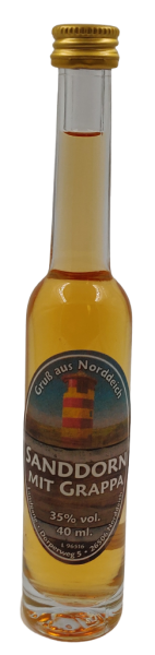 Flasche Platina 40ml Sanddorn-Grappa