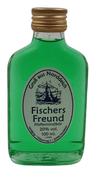 Flasche Flachmann 100ml Pfefferminzlik&ouml;r 20%