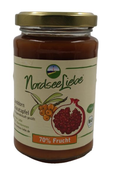 Bio-Fruchtaufstrich Sanddorn-Granatapfel 70%