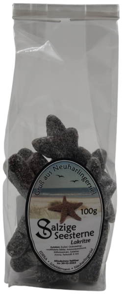 salzige Seesterne Lakritz 100g