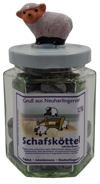 Glas Schafsk&ouml;ttel 125g + Schaf