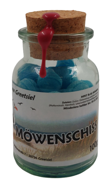 Korkenglas M&ouml;wenschiss 100g