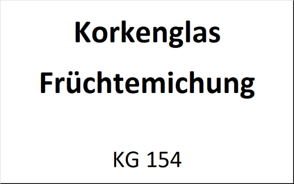 Korkenglas Fr&uuml;chtemischung Bonbons 100g